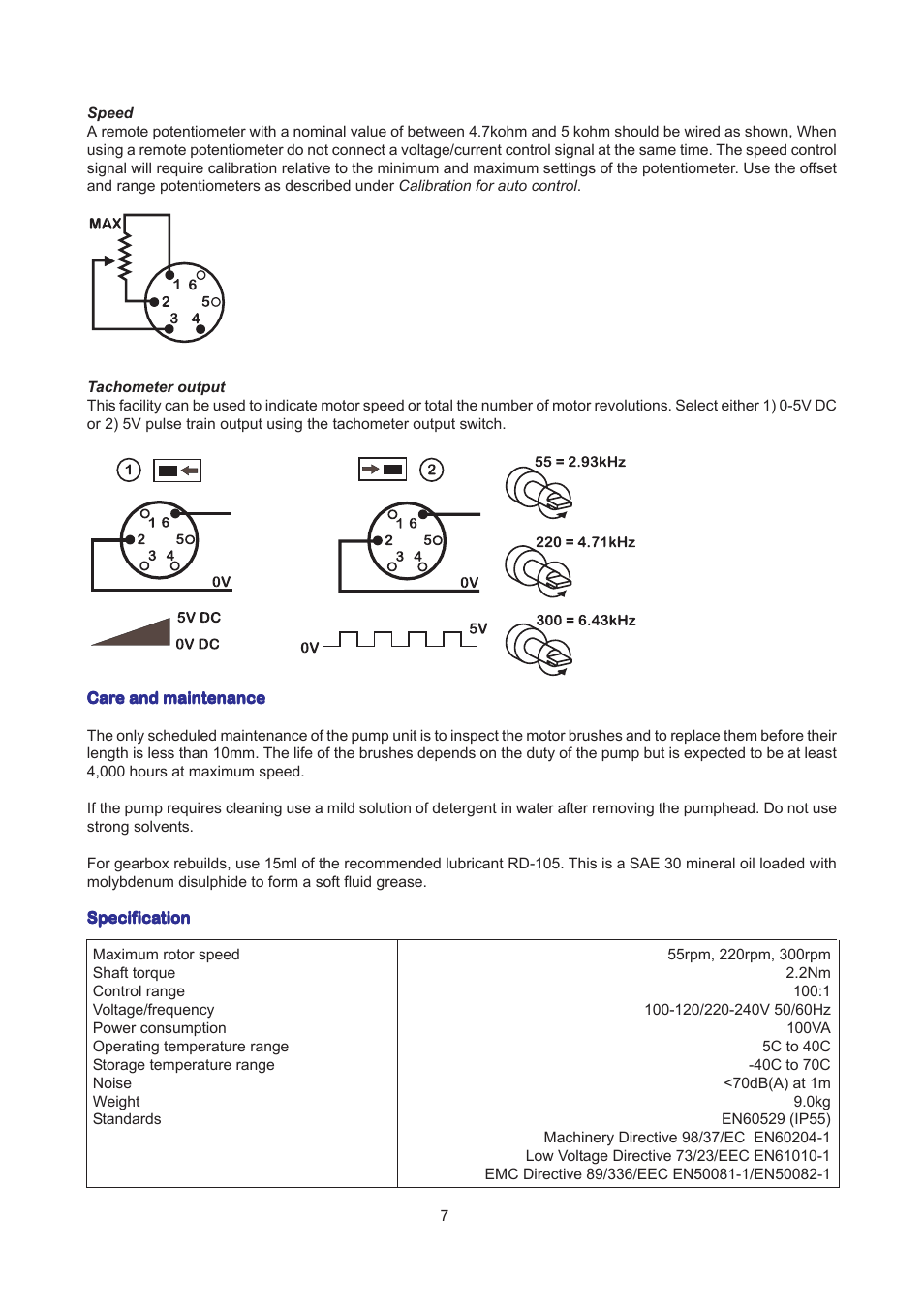Watson-Marlow 504U/RL User Manual | Page 7 / 18