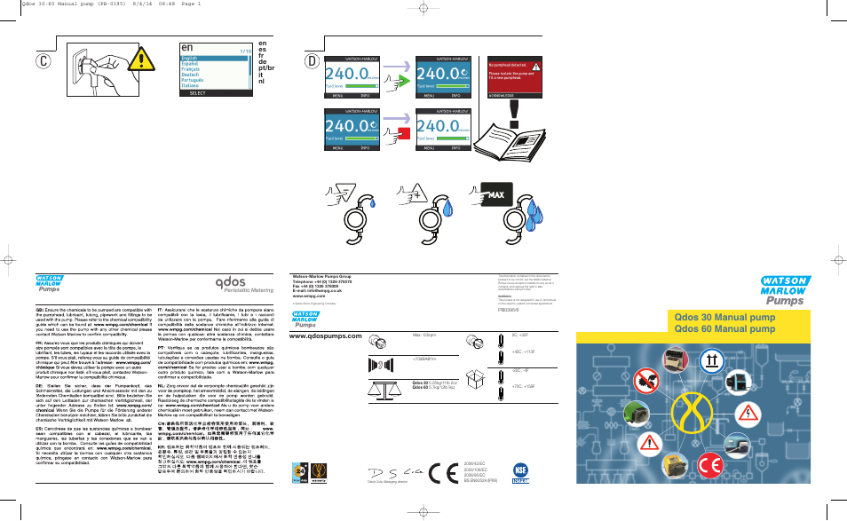 Watson-Marlow Qdos30 Quick Start User Manual | 2 pages