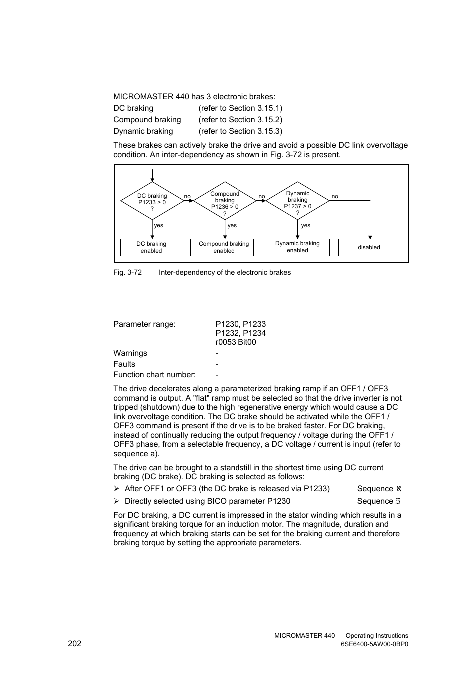 15 electronic brakes, 1 dc braking | Watson-Marlow MM440 User Manual | Page 202 / 312