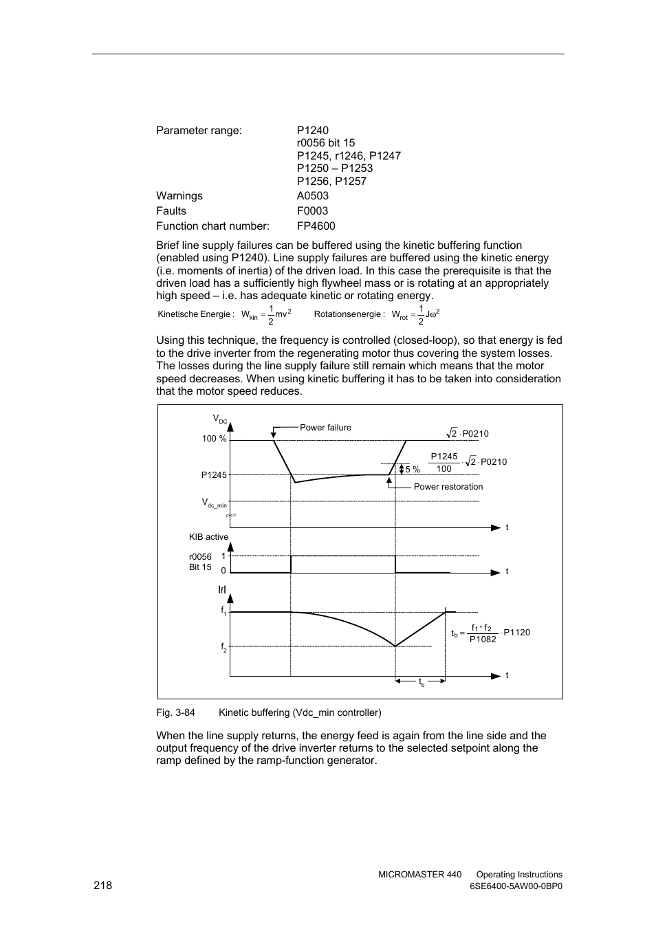 2 kinetic buffering (vdc_min controller) | Watson-Marlow MM440 User Manual | Page 218 / 312