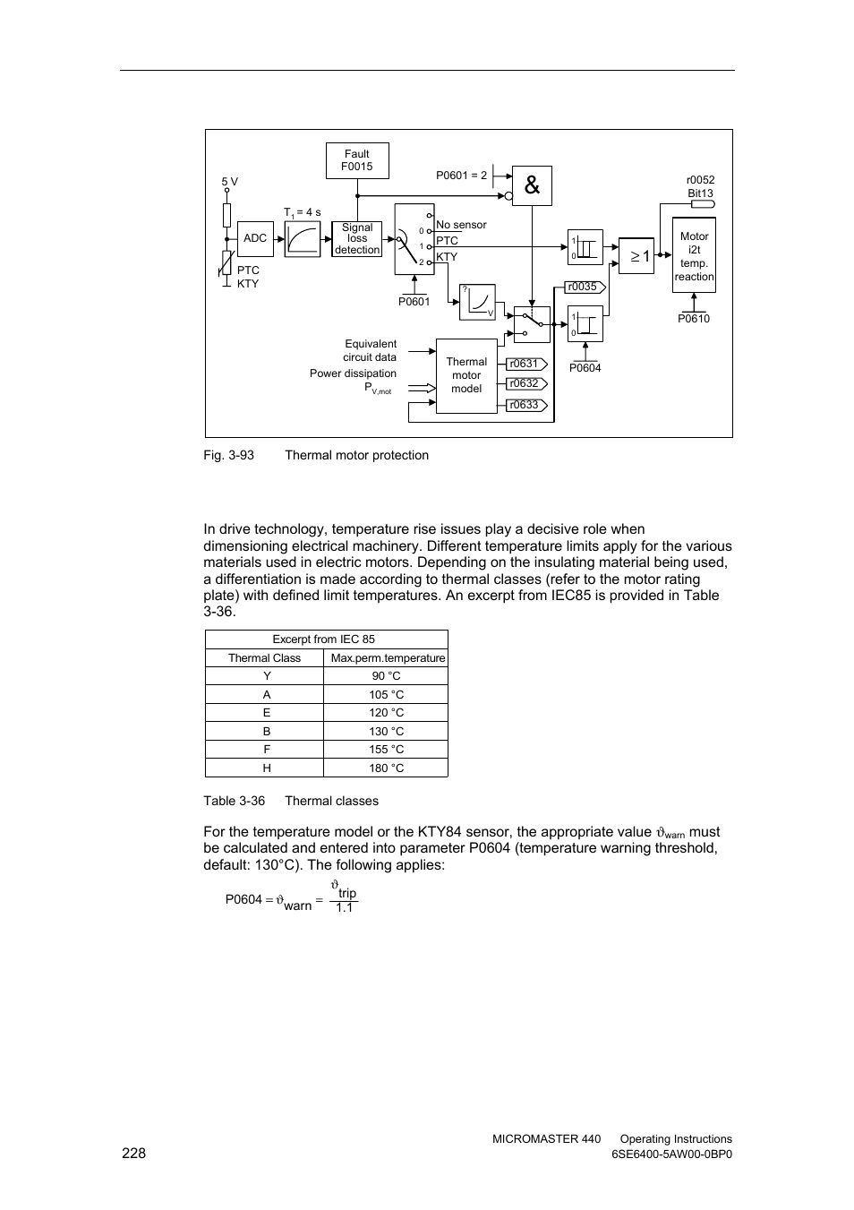 Temperature rise classes | Watson-Marlow MM440 User Manual | Page 228 / 312