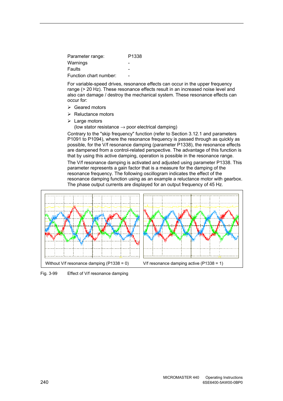 3 v/f resonance damping | Watson-Marlow MM440 User Manual | Page 240 / 312