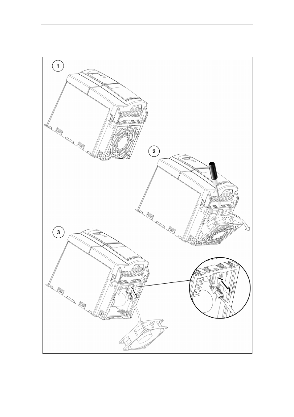 E.2 removing fan. frame sizes b and c | Watson-Marlow MM440 User Manual | Page 295 / 312