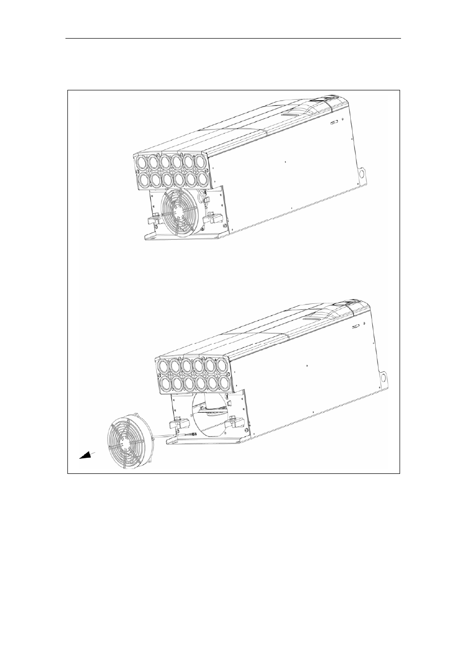 E.4 removing fan. frame size f | Watson-Marlow MM440 User Manual | Page 297 / 312