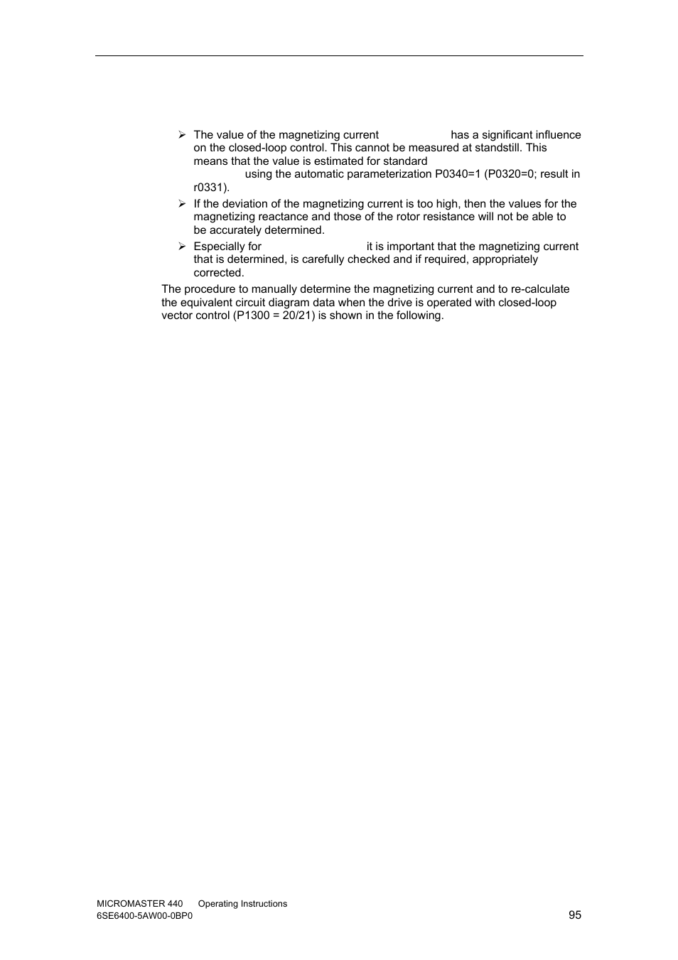 6 magnetizing current | Watson-Marlow MM440 User Manual | Page 95 / 312