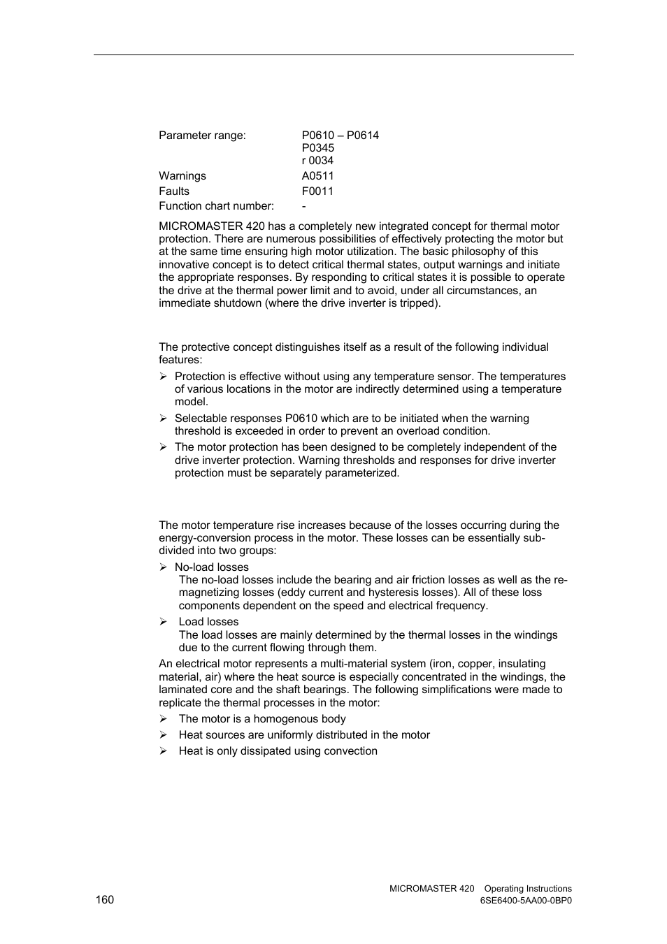 19 thermal motor protection and overload responses, 1 thermal motor model | Watson-Marlow MM420 User Manual | Page 160 / 218