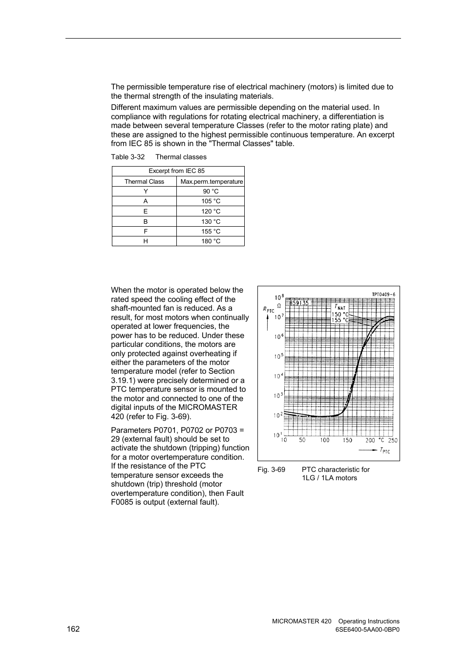 2 ptc temperature sensor | Watson-Marlow MM420 User Manual | Page 162 / 218
