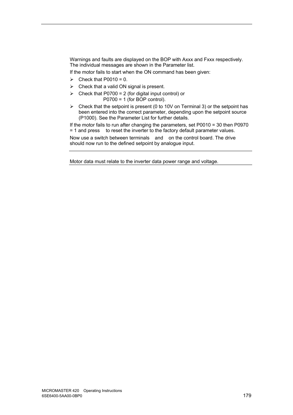 2 troubleshooting with the bop | Watson-Marlow MM420 User Manual | Page 179 / 218