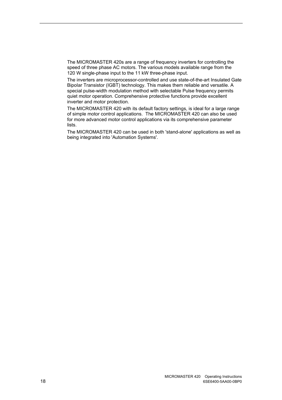 1 the micromaster 420 | Watson-Marlow MM420 User Manual | Page 18 / 218