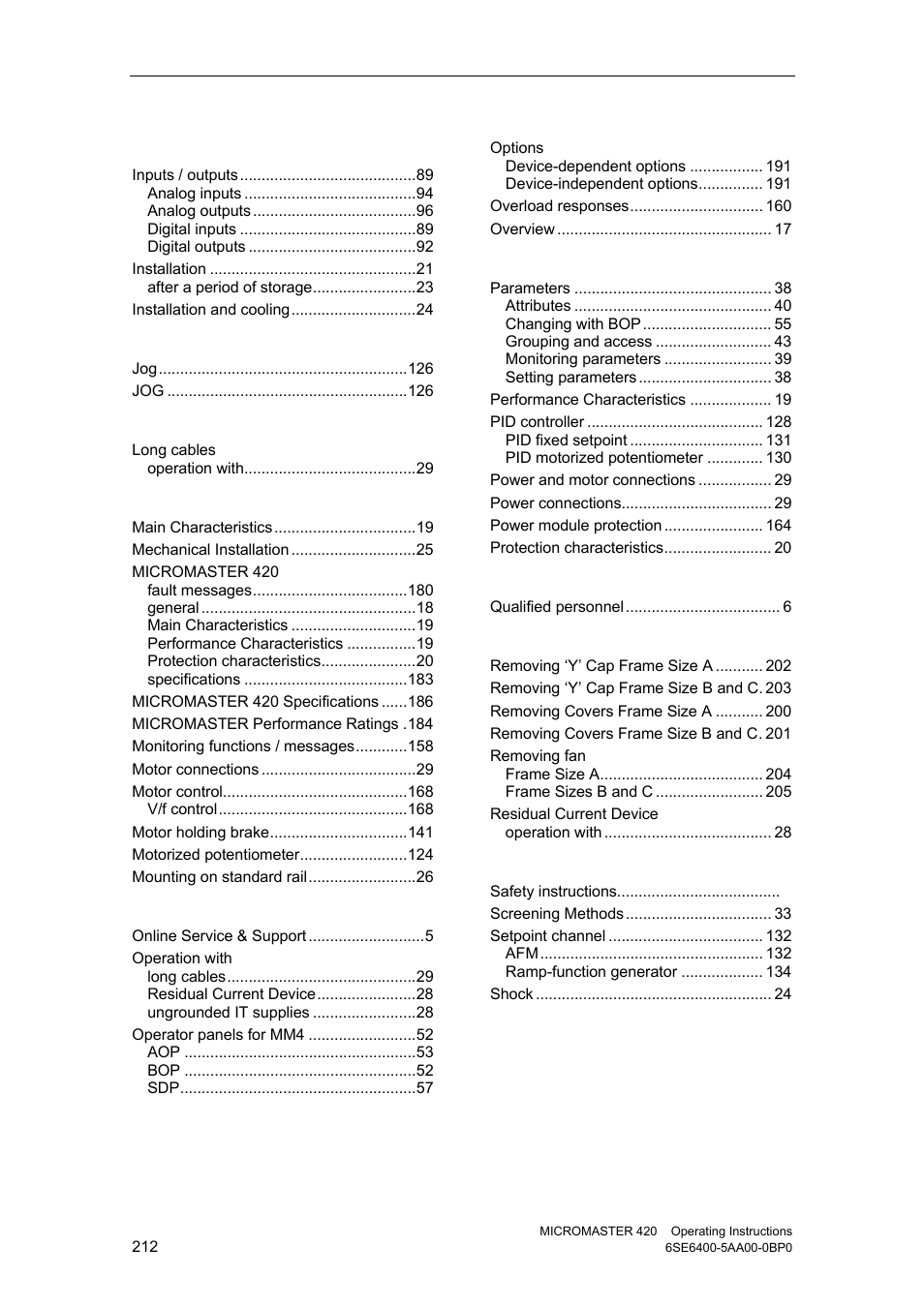 Watson-Marlow MM420 User Manual | Page 212 / 218