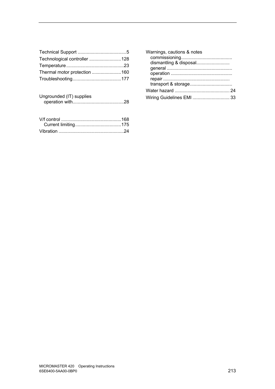 Watson-Marlow MM420 User Manual | Page 213 / 218