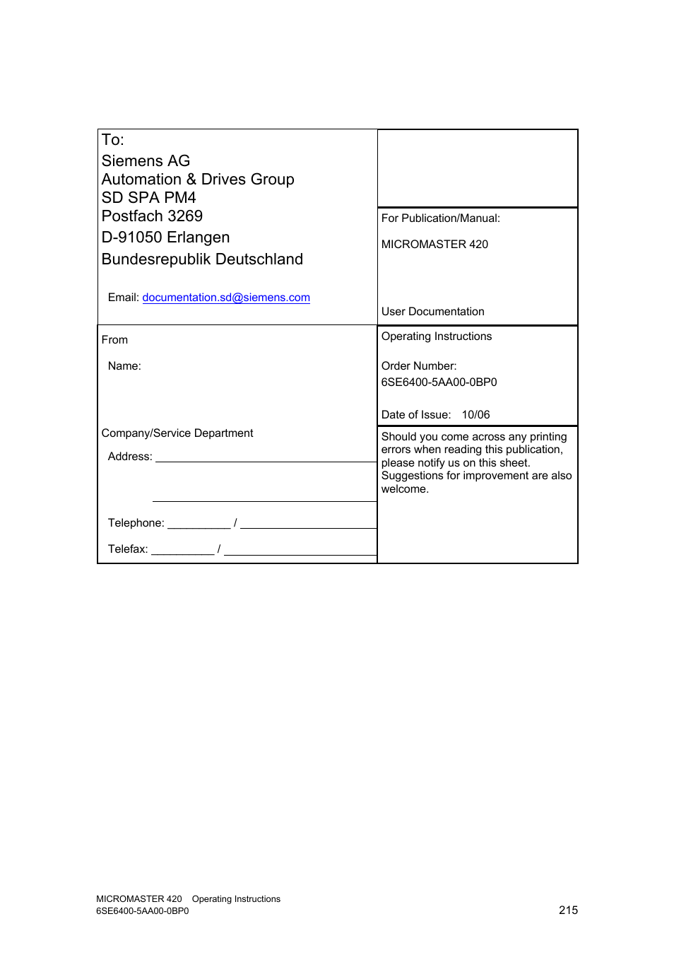 Watson-Marlow MM420 User Manual | Page 215 / 218
