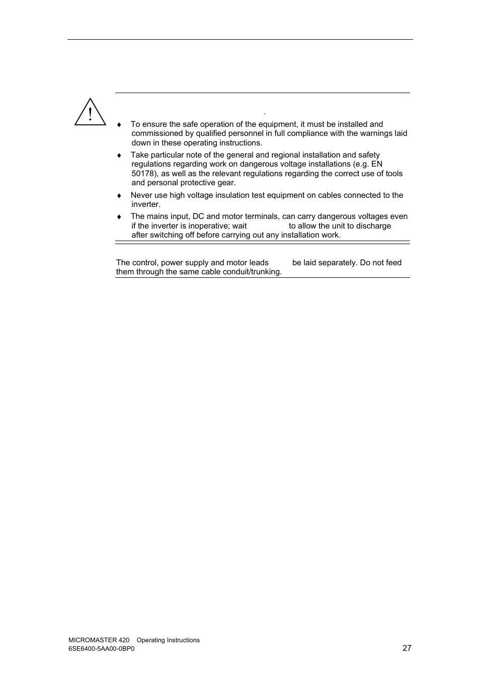 4 electrical installation | Watson-Marlow MM420 User Manual | Page 27 / 218