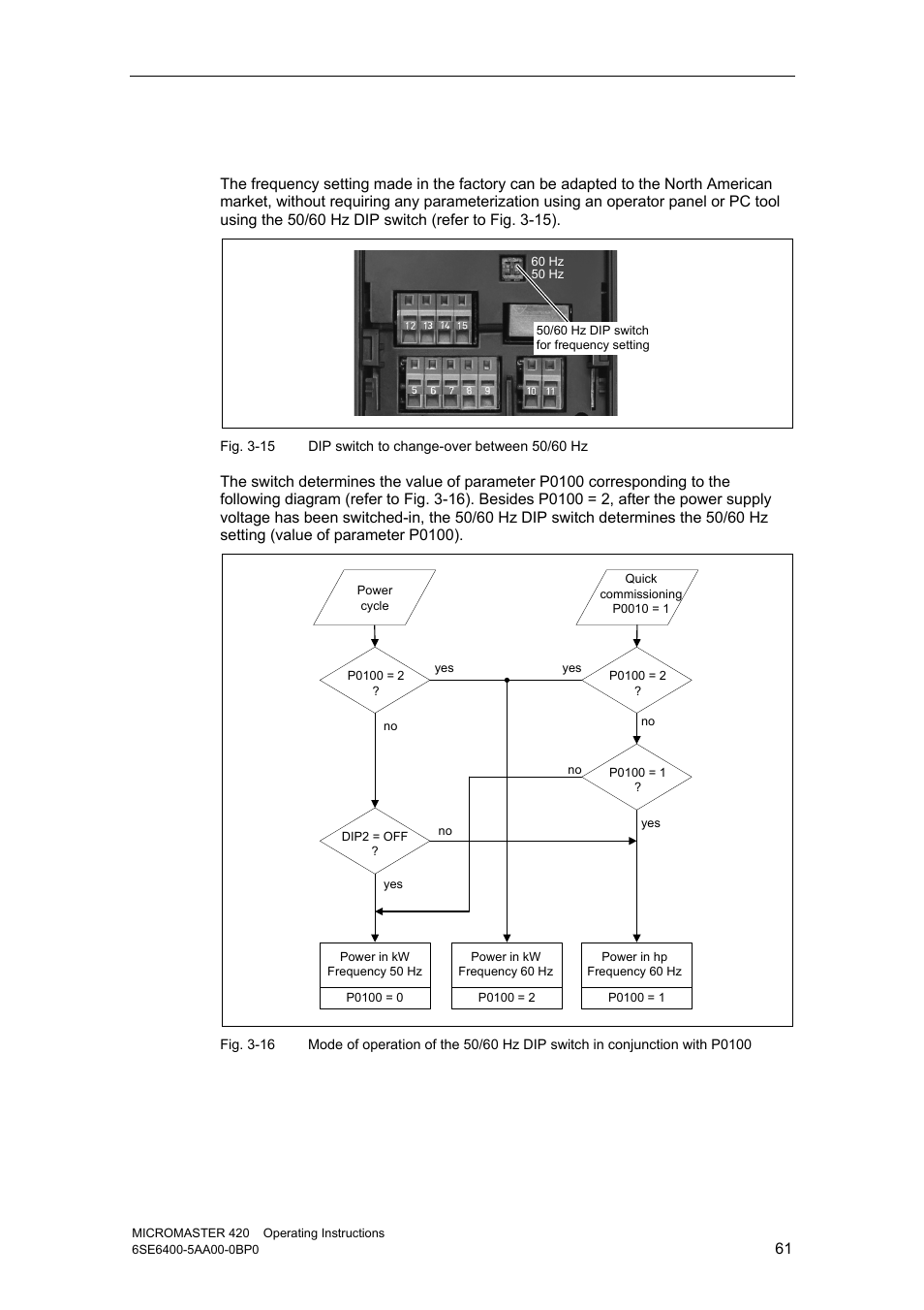 1 50/60 hz setting | Watson-Marlow MM420 User Manual | Page 61 / 218