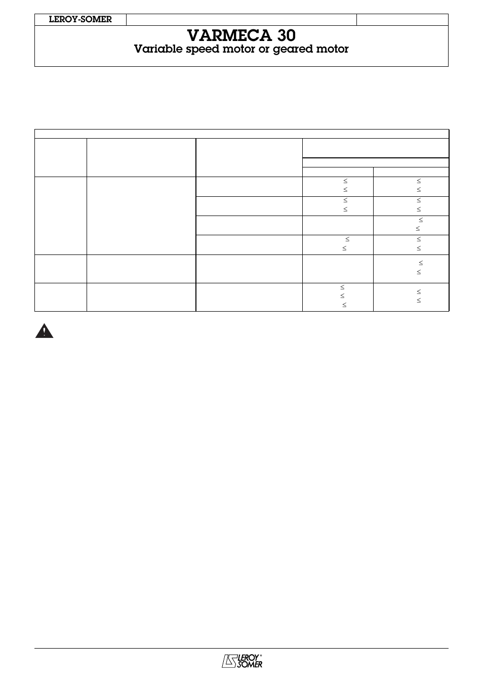 Varmeca 30, Variable speed motor or geared motor | Watson-Marlow Varmeca 30 User Manual | Page 10 / 34