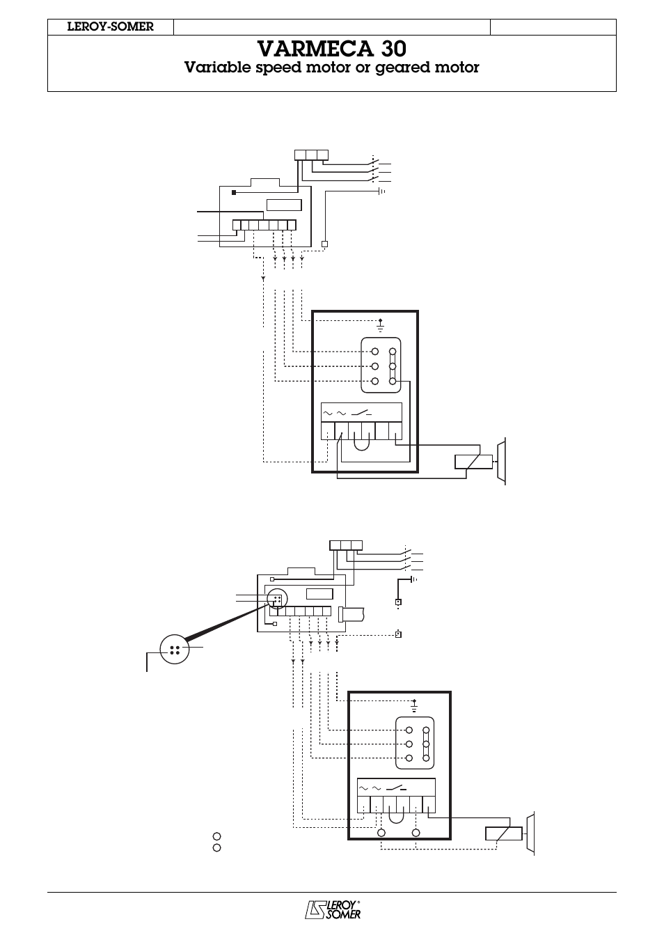 Varmeca 30, Variable speed motor or geared motor, Leroy-somer | Watson-Marlow Varmeca 30 User Manual | Page 26 / 34