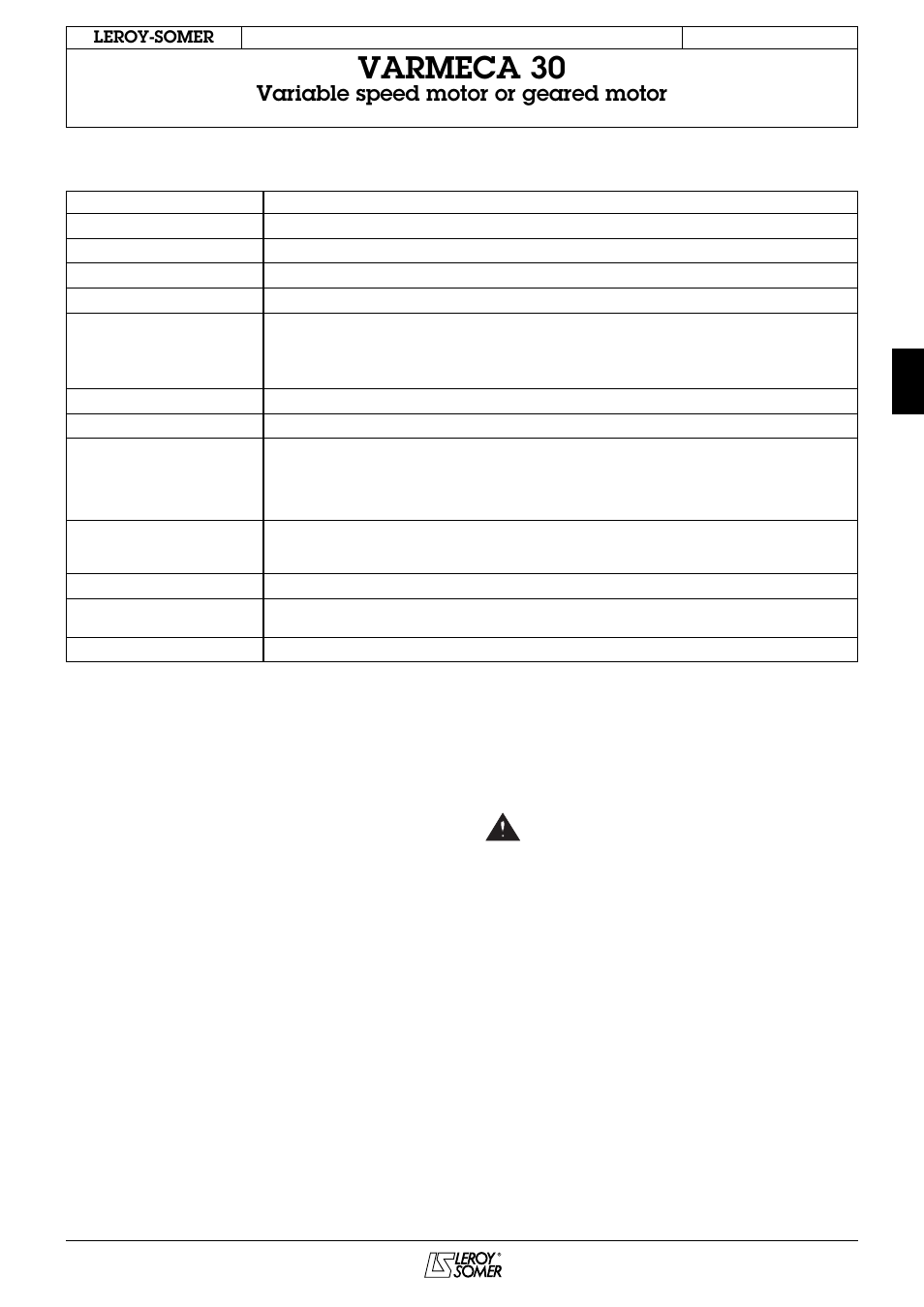 Varmeca 30, Variable speed motor or geared motor, 4 - environmental characteristics | 5 - radio-frequency interference | Watson-Marlow Varmeca 30 User Manual | Page 9 / 34