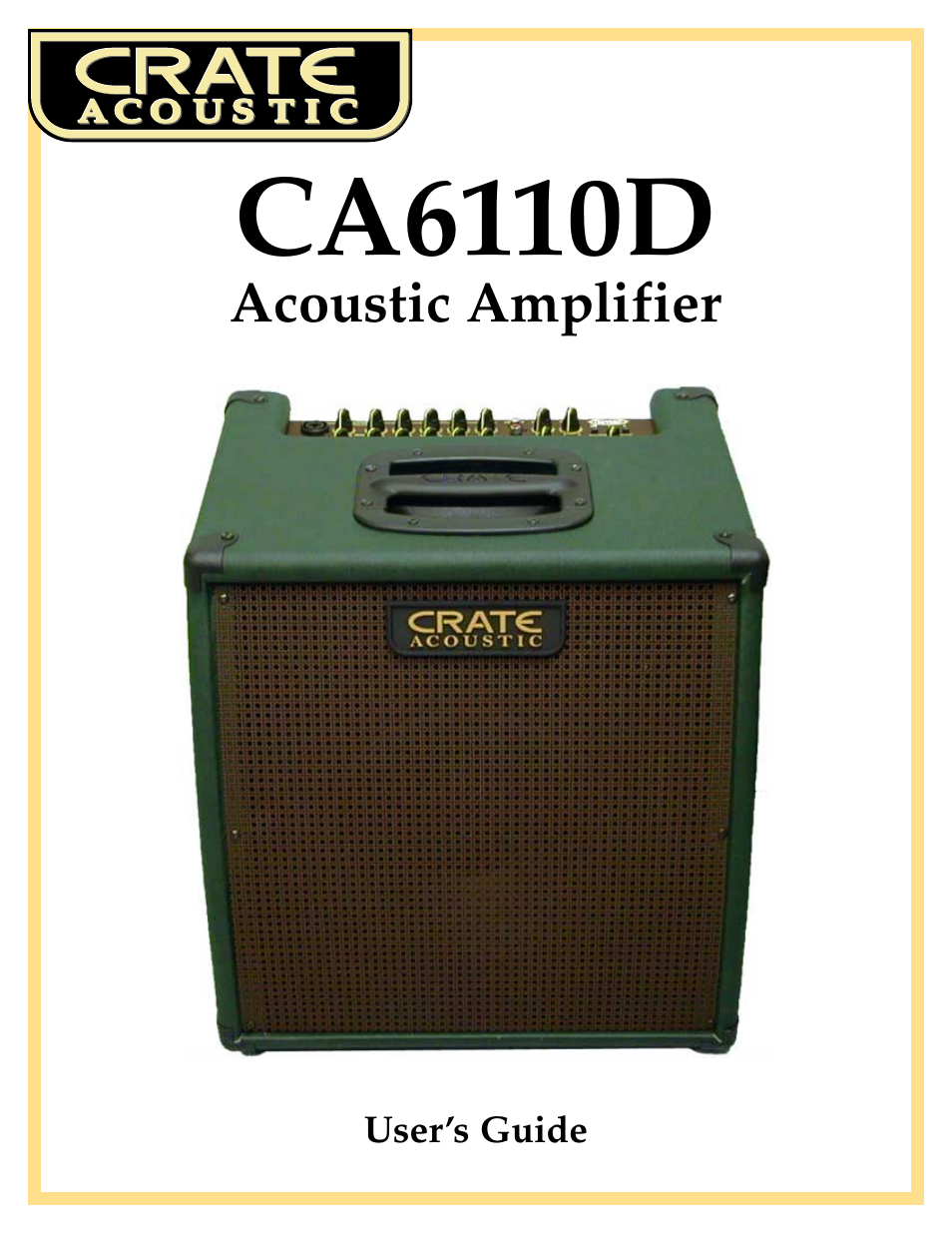 Crate Amplifiers CA6110D User Manual | 8 pages