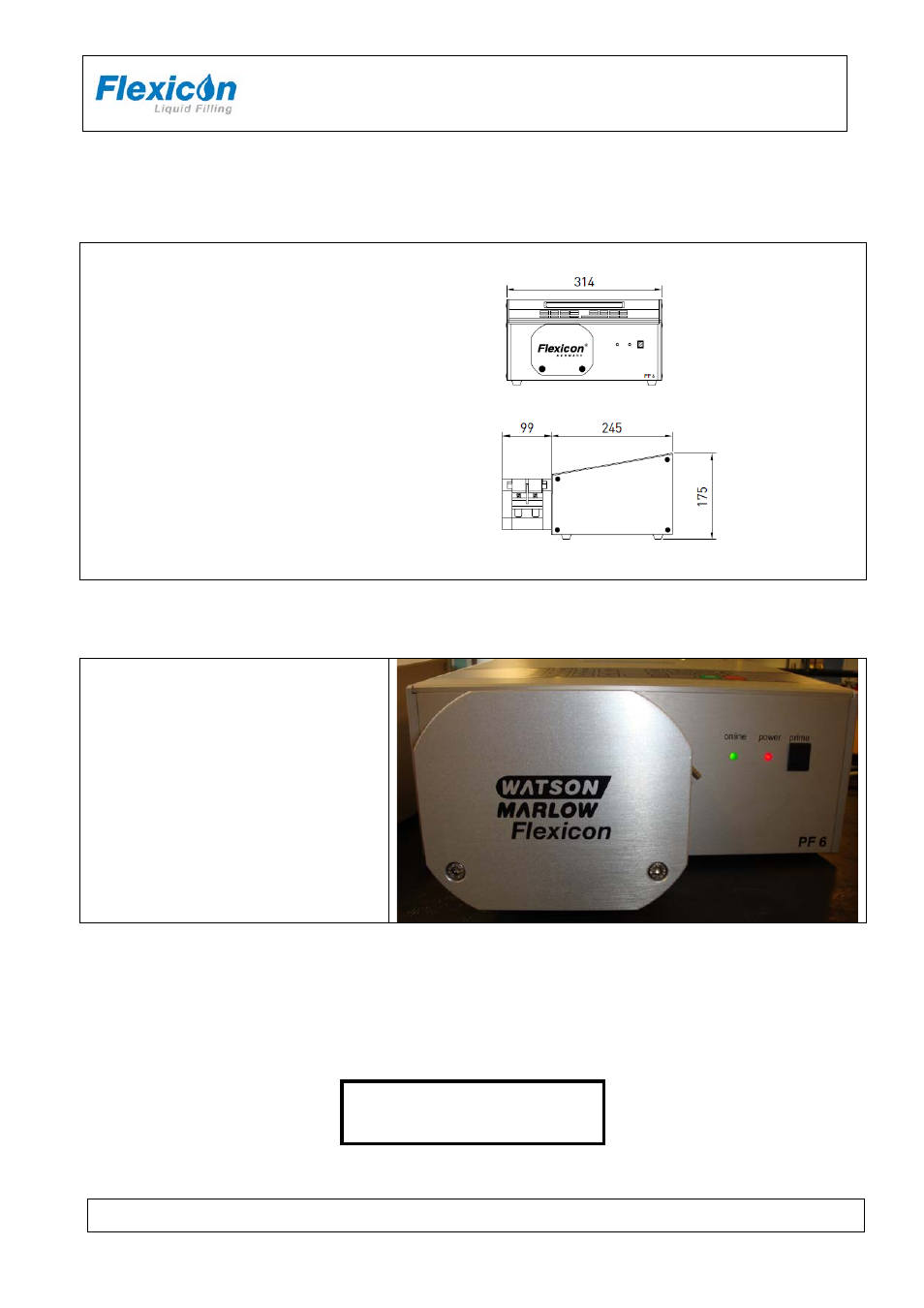 2 technical specifications, Technical specifications, Instruction handbook | Watson-Marlow PF6 User Manual | Page 6 / 30