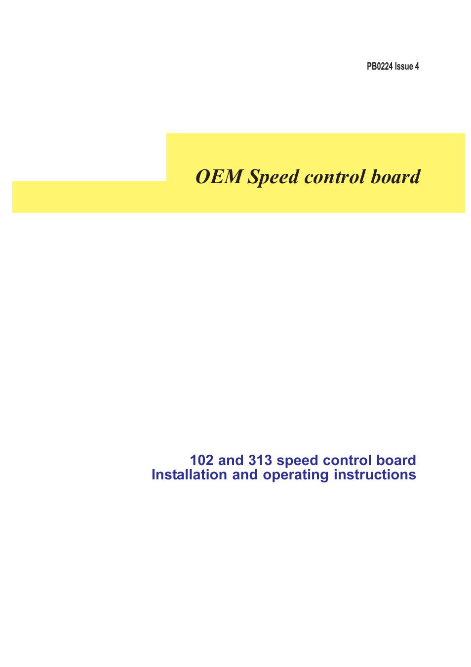 Watson-Marlow OEM User Manual | 9 pages