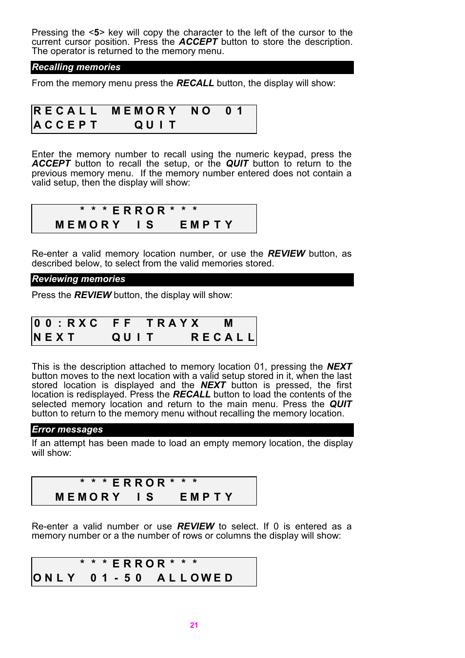 Watson-Marlow 5O5XY Robot User Manual | Page 21 / 29