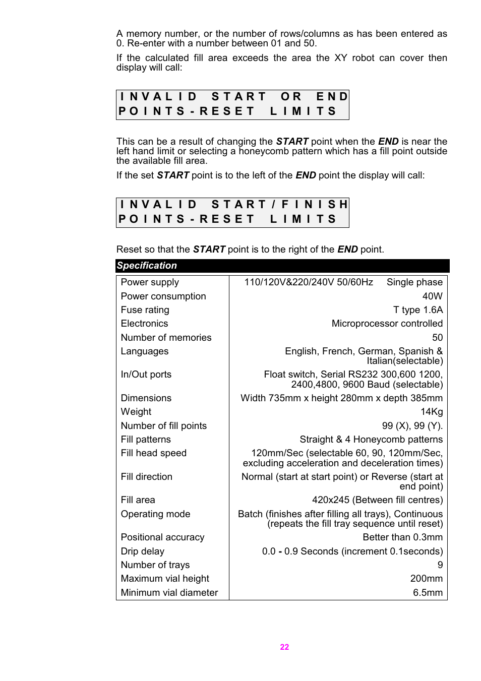 Watson-Marlow 5O5XY Robot User Manual | Page 22 / 29