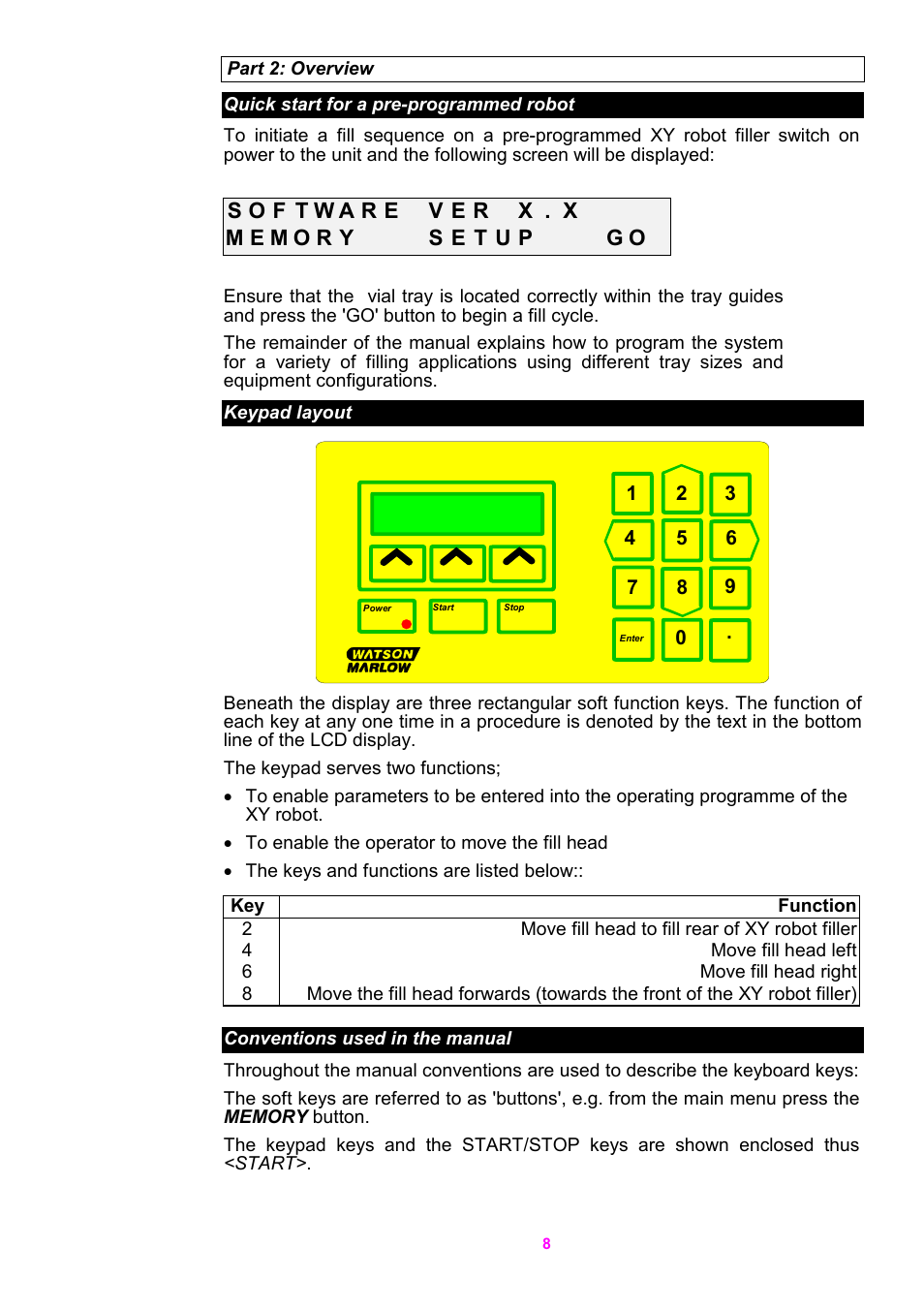 505xy robot | Watson-Marlow 5O5XY Robot User Manual | Page 8 / 29