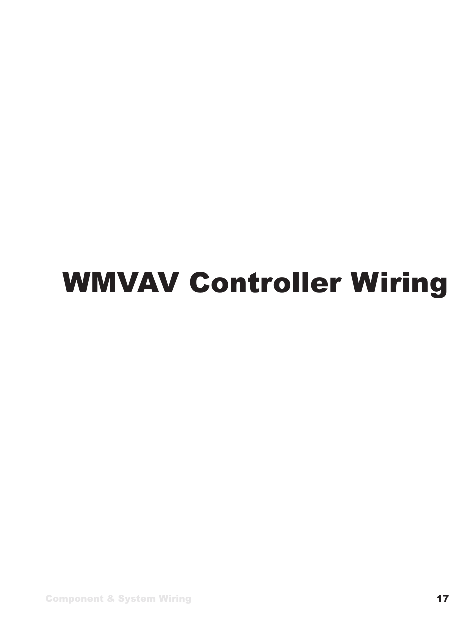 Wmvav controller wiring | WattMaster VAV User Manual | Page 17 / 64