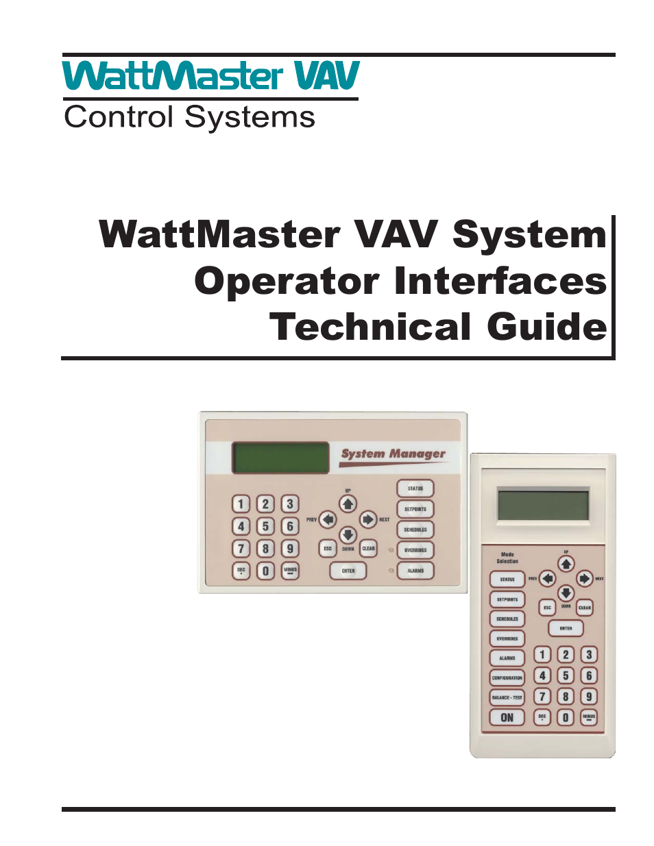 WattMaster VAV System User Manual | 36 pages