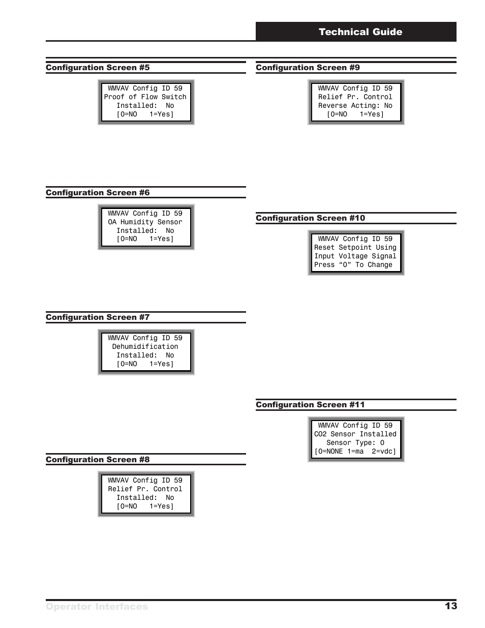 Operator interfaces technical guide 13 | WattMaster VAV System User Manual | Page 13 / 36