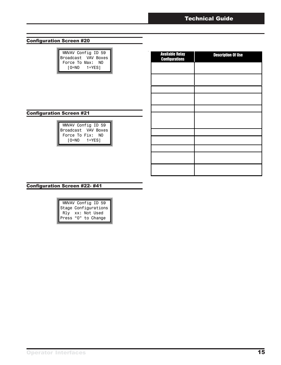 Operator interfaces technical guide 15 | WattMaster VAV System User Manual | Page 15 / 36