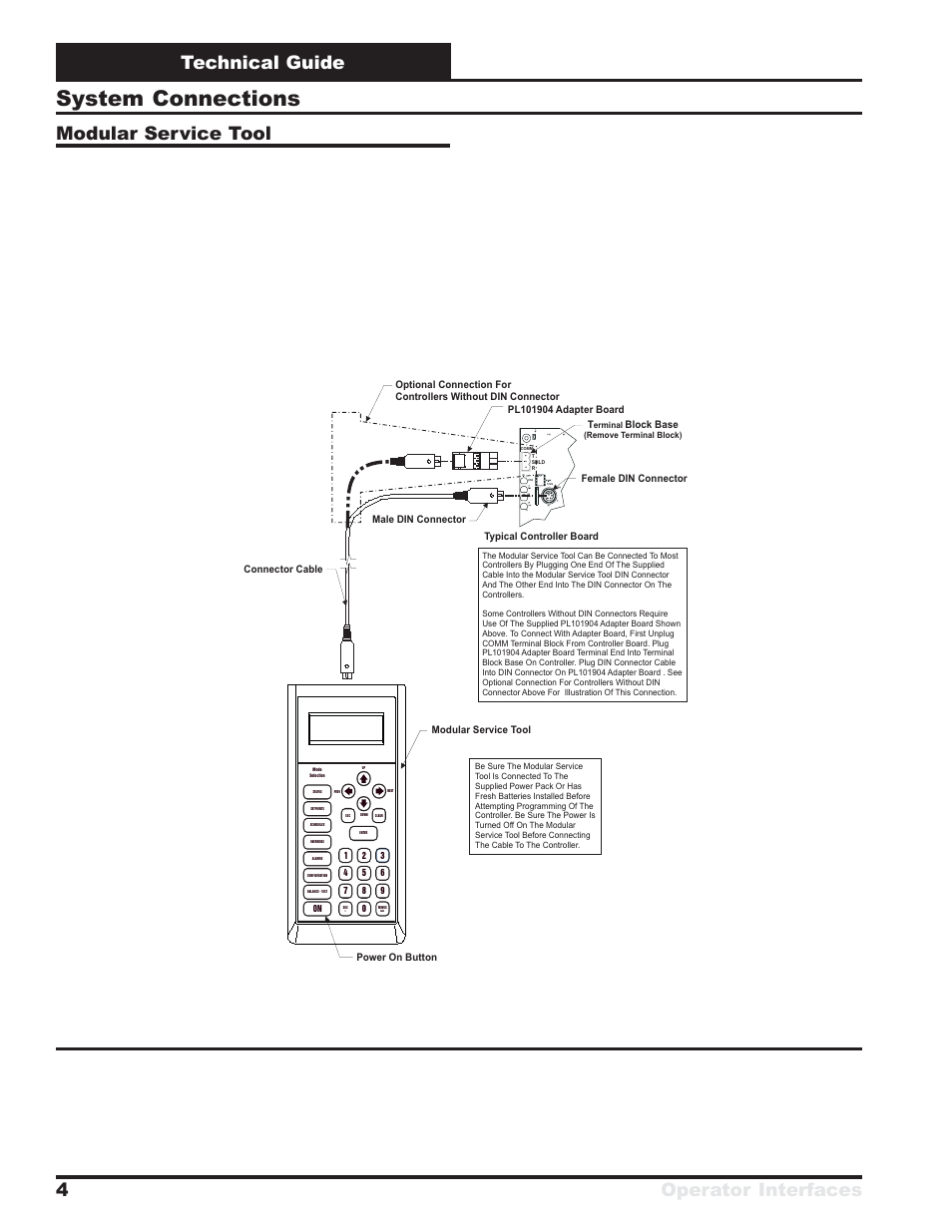 System connections, Figure 3: modular service tool | WattMaster VAV System User Manual | Page 4 / 36