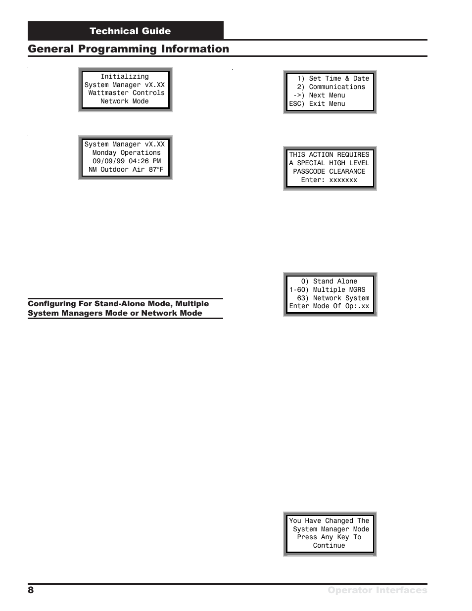 General programming information | WattMaster VAV System User Manual | Page 8 / 36