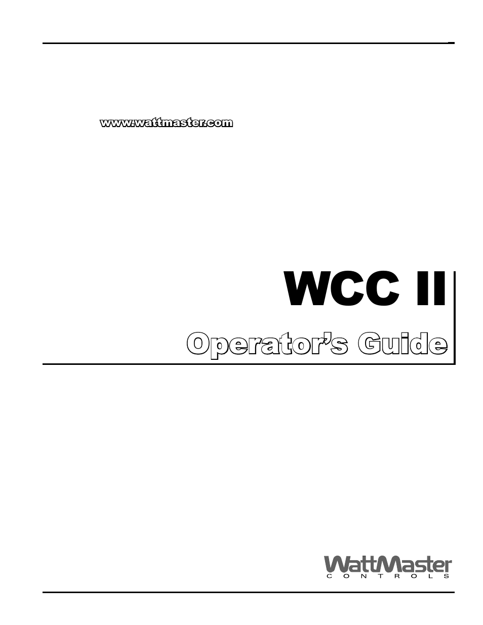 WattMaster WCC II User Manual | 252 pages