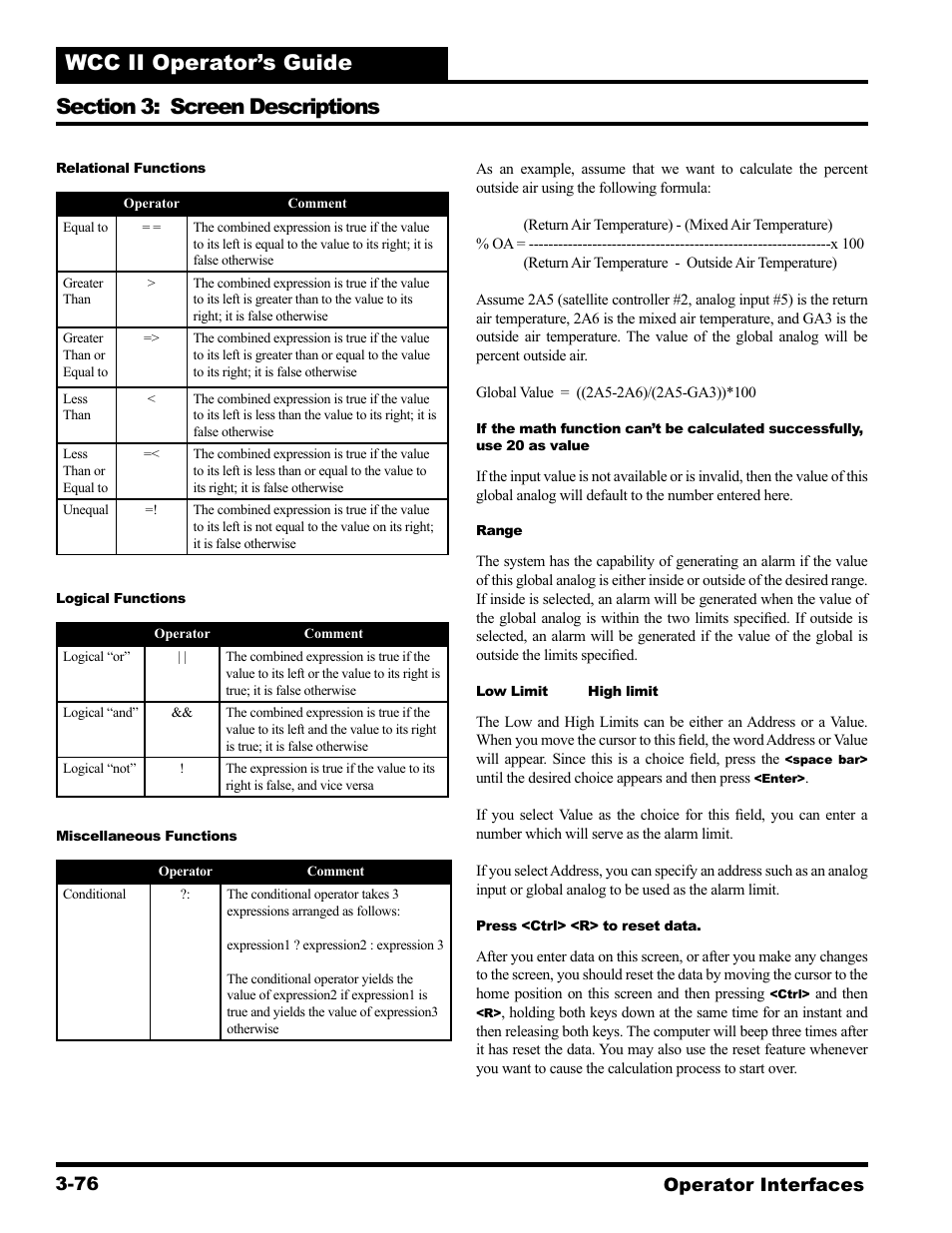 Operator interfaces 3-76 | WattMaster WCC II User Manual | Page 108 / 252