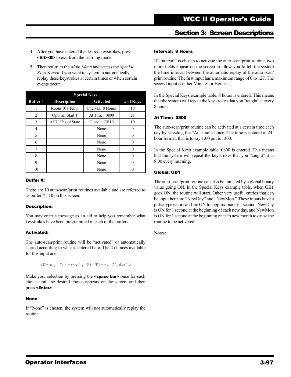 Operator interfaces 3-97 | WattMaster WCC II User Manual | Page 129 / 252
