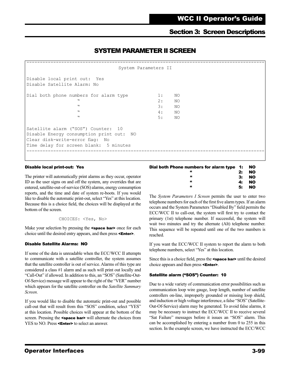 System parameter ii screen | WattMaster WCC II User Manual | Page 131 / 252