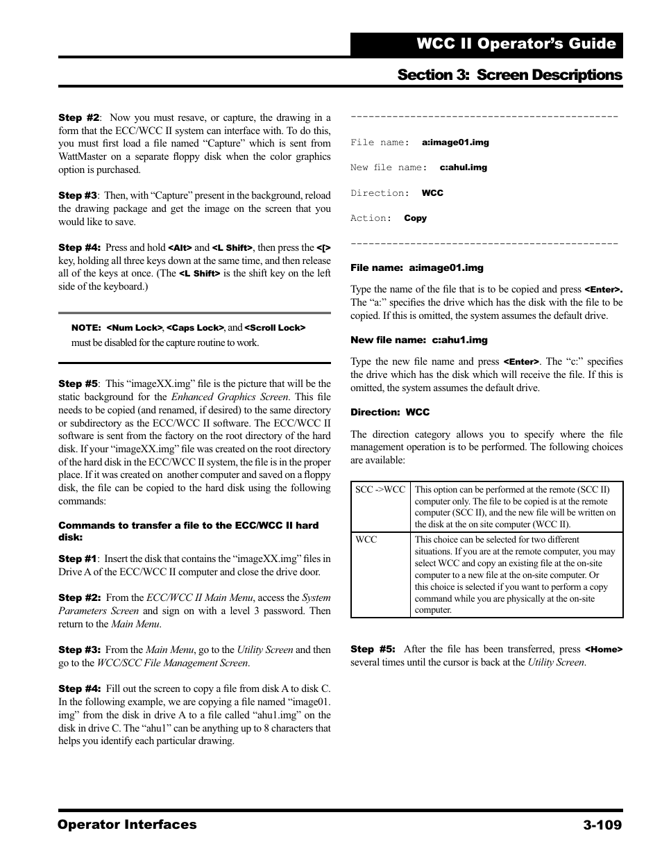 Operator interfaces 3-109 | WattMaster WCC II User Manual | Page 141 / 252