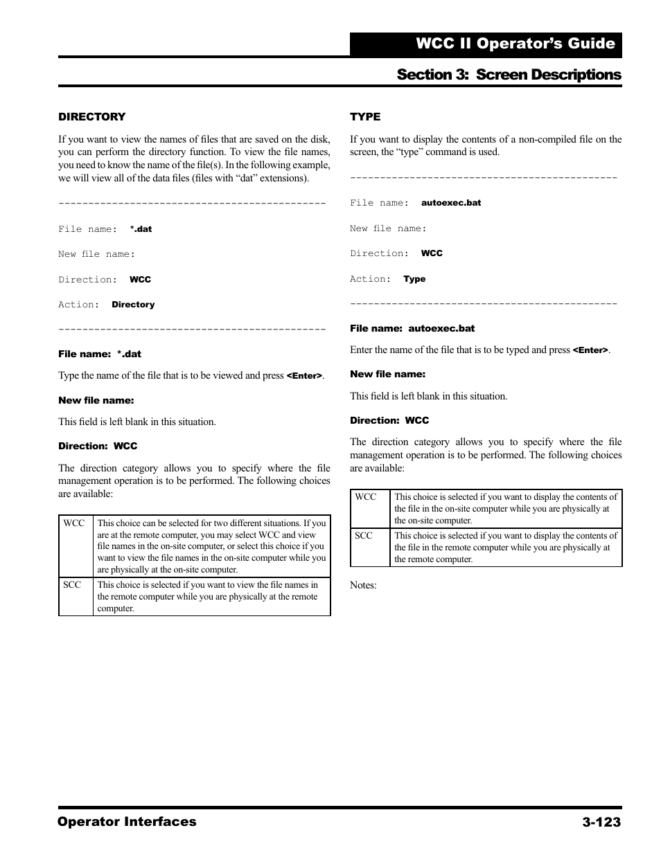 Operator interfaces 3-123 | WattMaster WCC II User Manual | Page 155 / 252