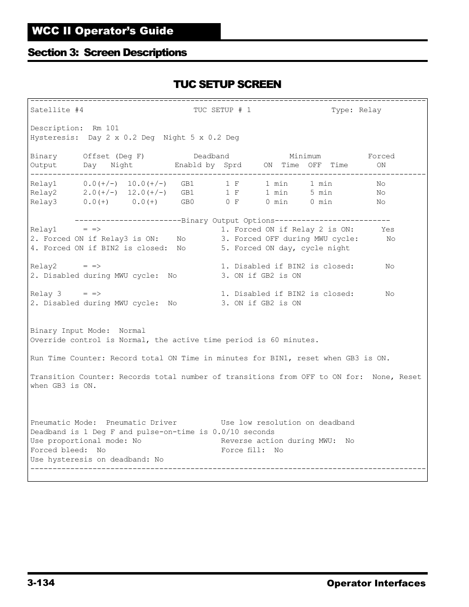 Tuc setup screen | WattMaster WCC II User Manual | Page 166 / 252