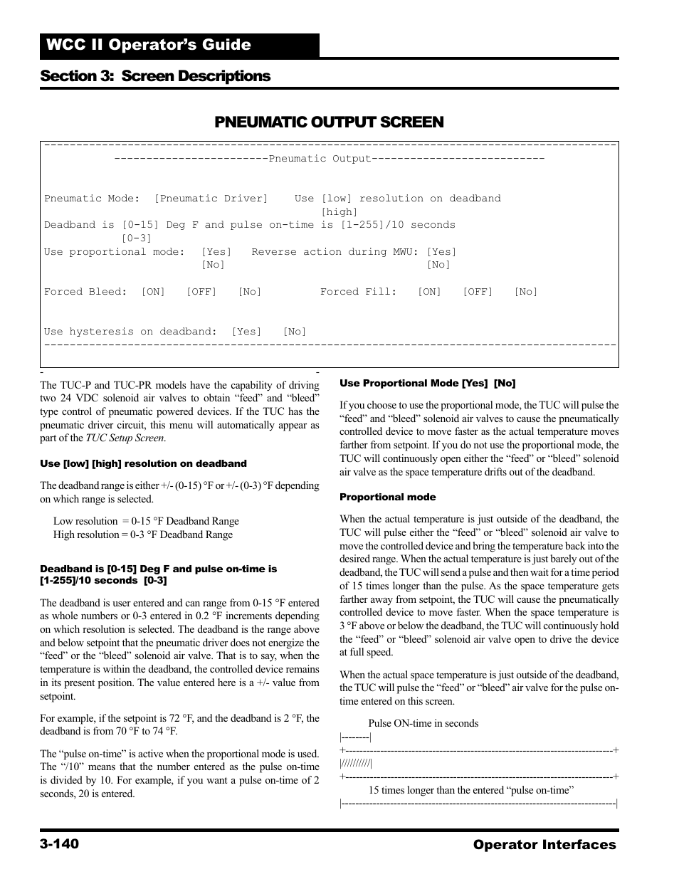Pneumatic output screen | WattMaster WCC II User Manual | Page 172 / 252