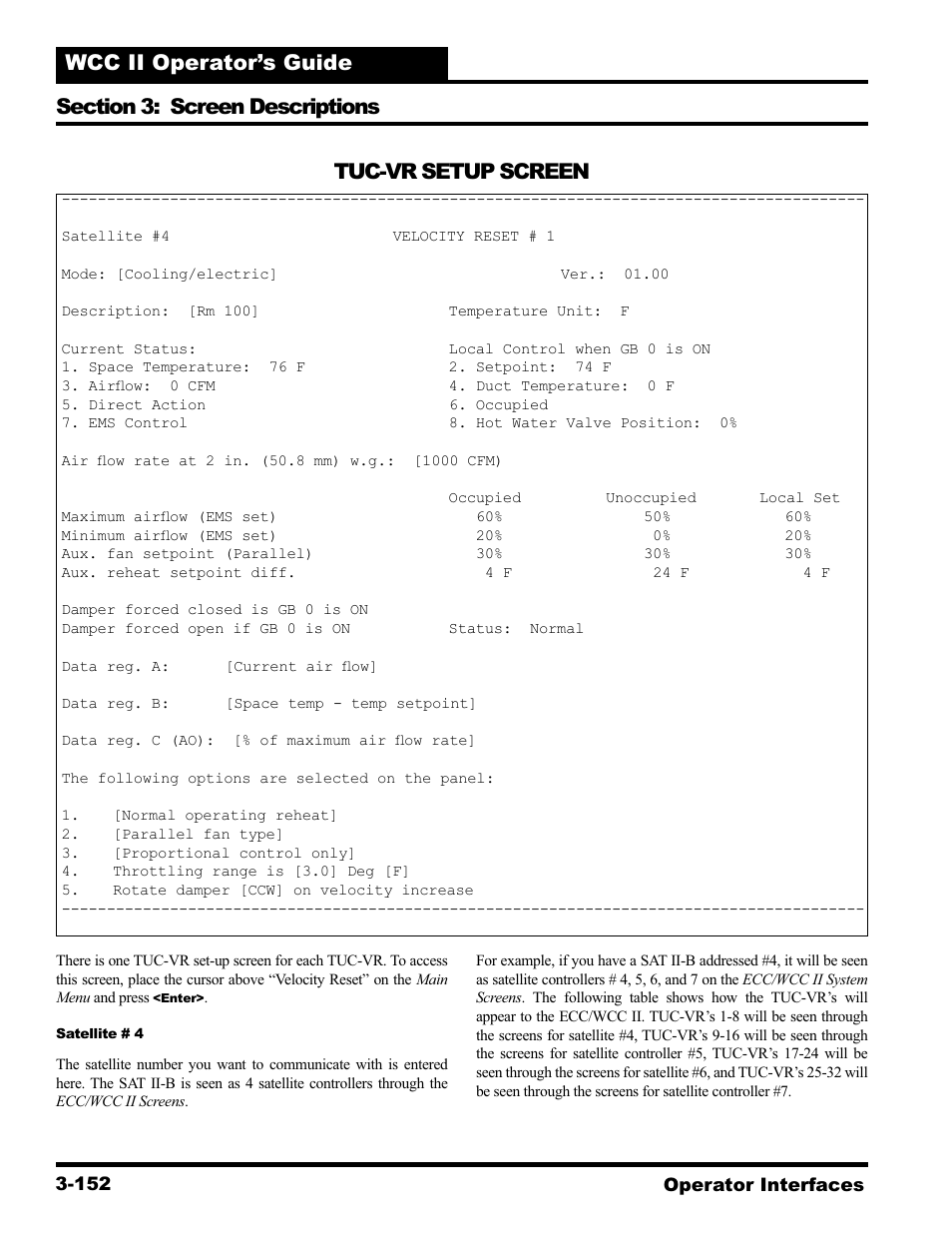 Tuc-vr setup screen | WattMaster WCC II User Manual | Page 184 / 252