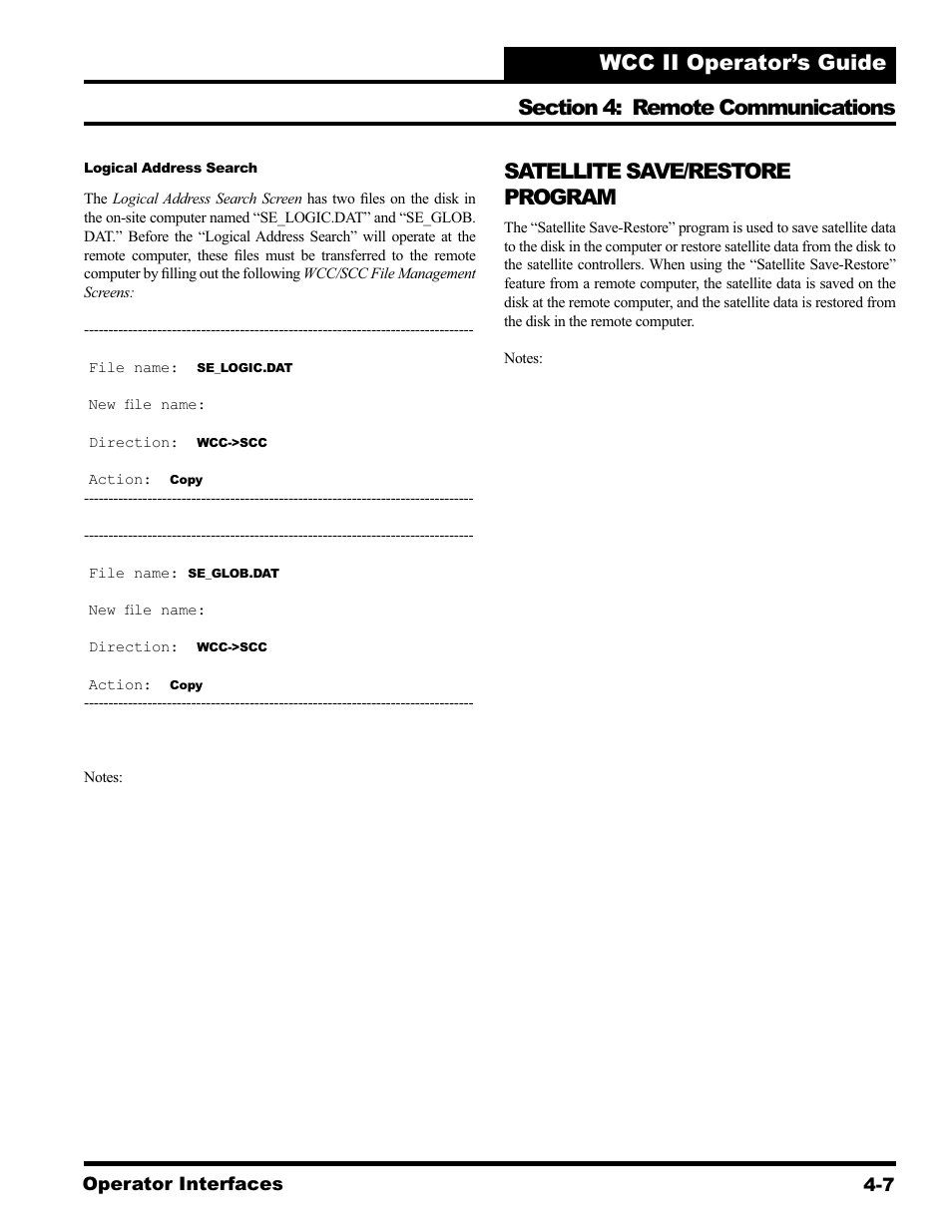 Satellite save/restore program | WattMaster WCC II User Manual | Page 195 / 252