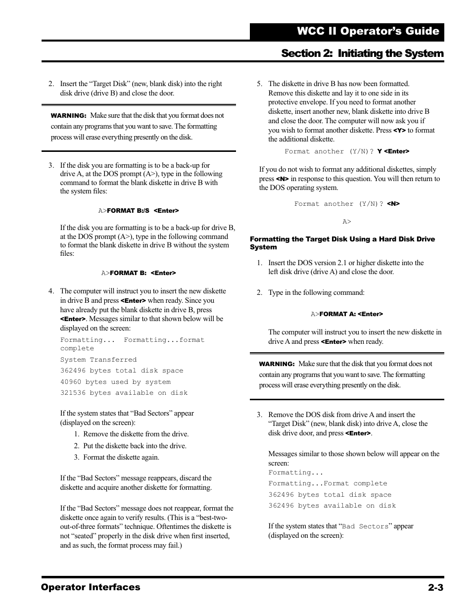 Operator interfaces 2-3 | WattMaster WCC II User Manual | Page 27 / 252