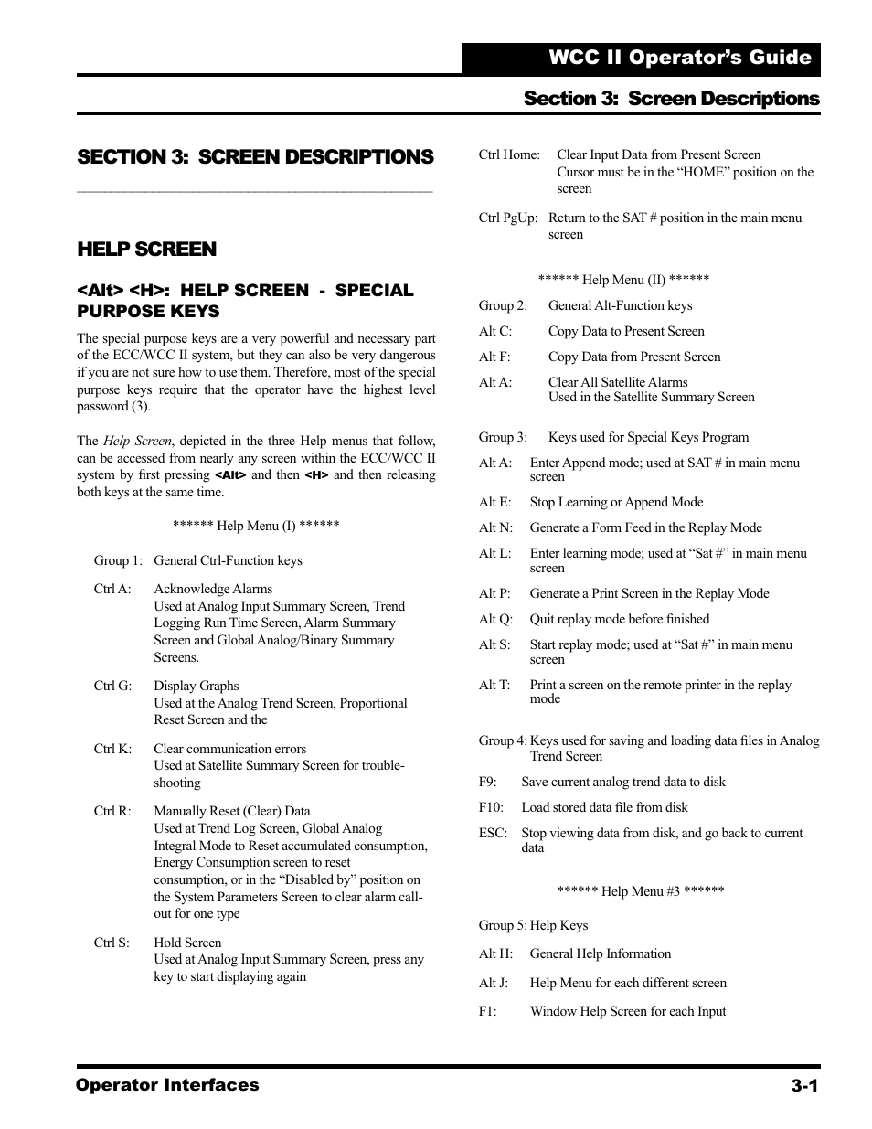 Help screen | WattMaster WCC II User Manual | Page 33 / 252