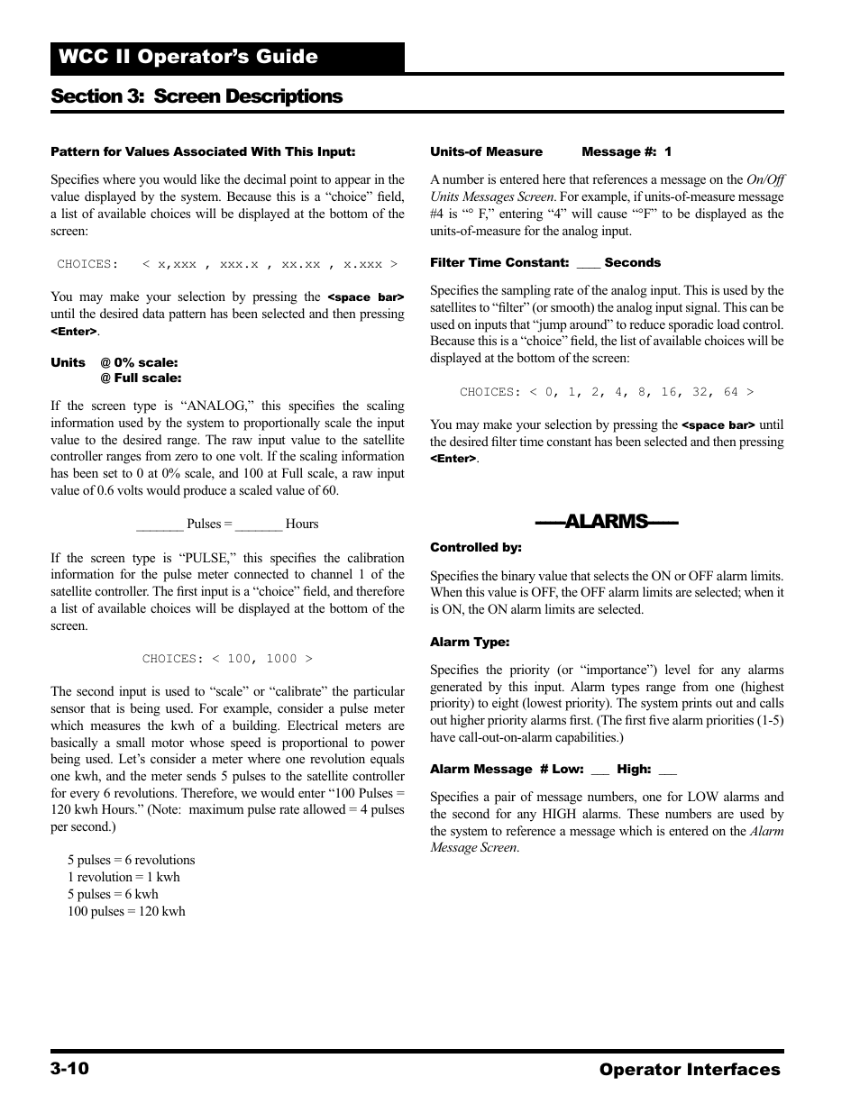 Alarms | WattMaster WCC II User Manual | Page 42 / 252