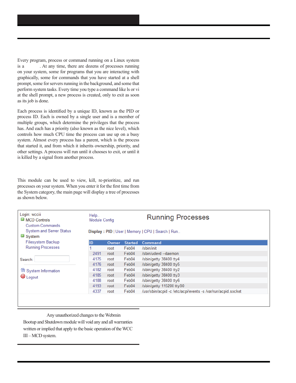 Initiating the system, Webmin administration - limited version | WattMaster WM-WCC3-TGD-01B User Manual | Page 100 / 846