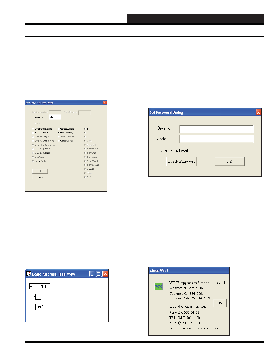 Wcc3.exe screen descriptions, Passlevel, Help | Wcc iii main menu tool bar | WattMaster WM-WCC3-TGD-01B User Manual | Page 121 / 846