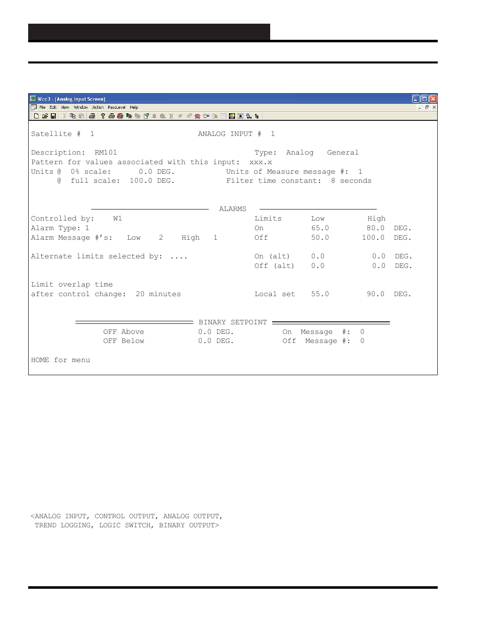 Wcc3.exe screen descriptions, Analog input general screen | WattMaster WM-WCC3-TGD-01B User Manual | Page 128 / 846