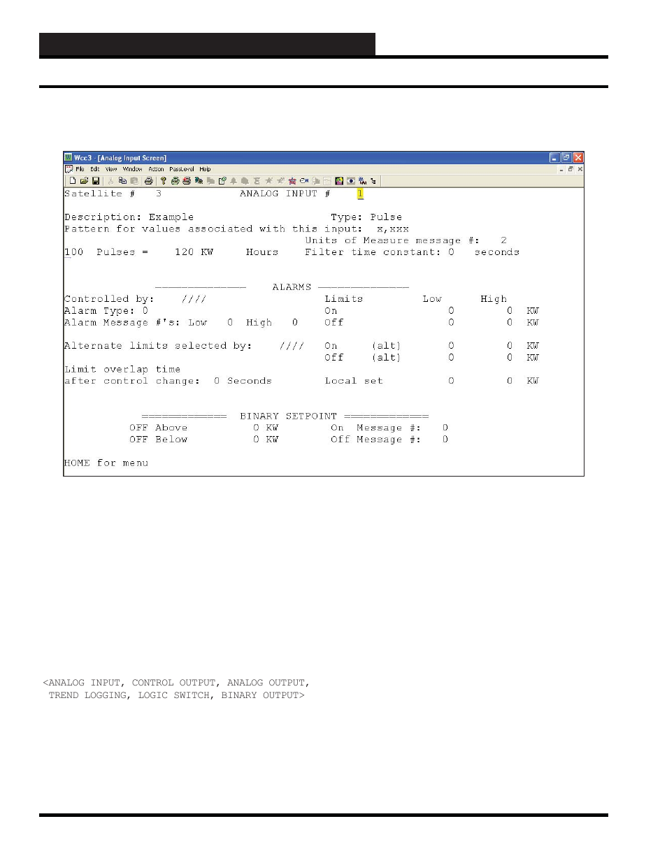 Wcc3.exe screen descriptions, Analog input pulse screen | WattMaster WM-WCC3-TGD-01B User Manual | Page 132 / 846